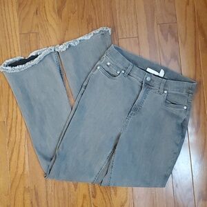 Canyon Retreat Women's Jeans Sz 8 bootcut Jean Inseam Gray Slit Frayed hem